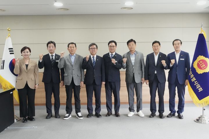 전남광주통합시의회와 민주당 통합시당 간담회. (사진=시의회 제공) *재판매 및 DB 금지