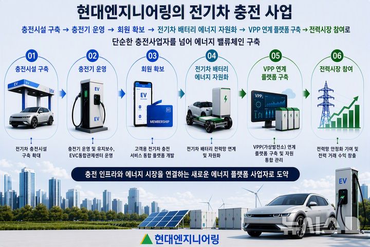 [서울=뉴시스] 전기차 충전 사업 모델 구상도. (자료= 현대엔지니어링 제공)