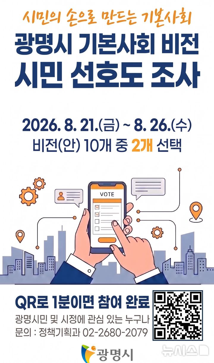 [광명=뉴시스]광명시 기본사회 비전 시민 선호도 조사 안내문 (사진=광명시 제공) 2026.08.22.photo@newsis.com 