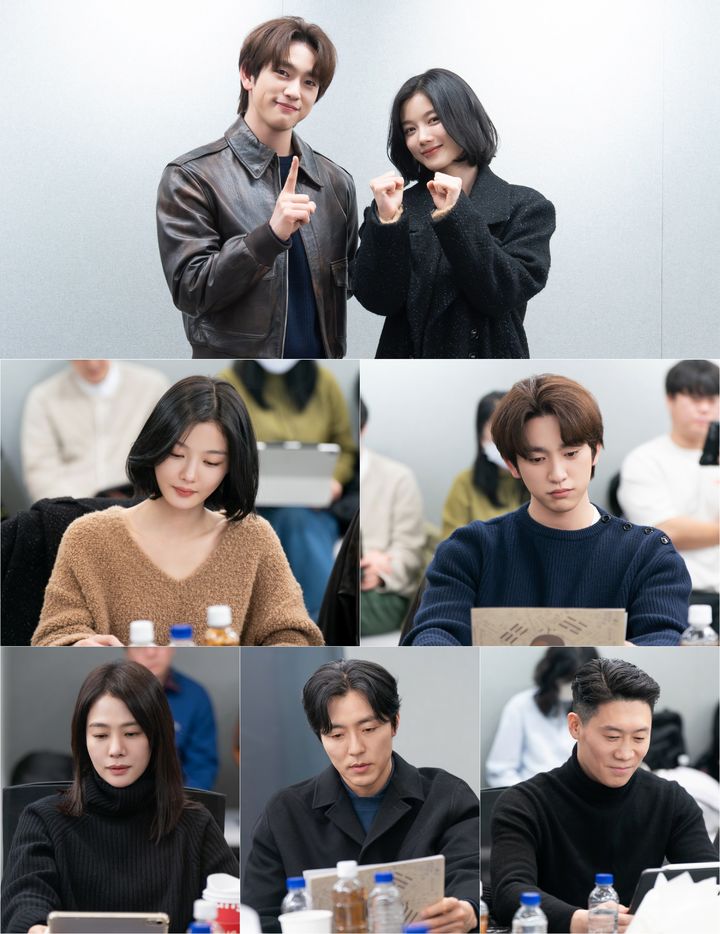 [서울=뉴시스]새 토일드라마 '100일의 거짓말' 대본 리딩(사진=tvN 제공) 2026.08.21. photo@newsis.com *재판매 및 DB 금지