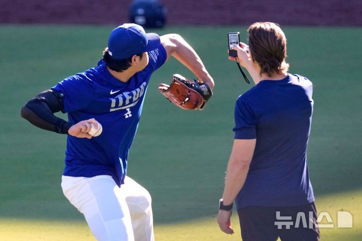 [로스앤젤레스=AP/뉴시스] 메이저리그(MLB) LA 다저스의 오타니 쇼헤이. 2026.08.22