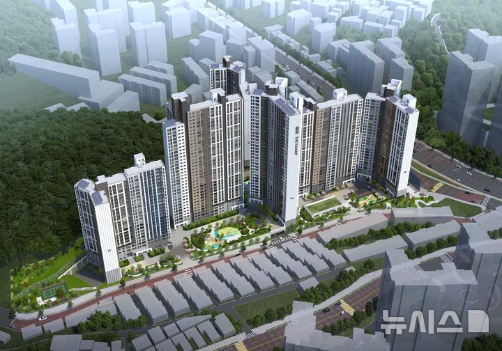 [서울=뉴시스] 더샵 트리센트 조감도.