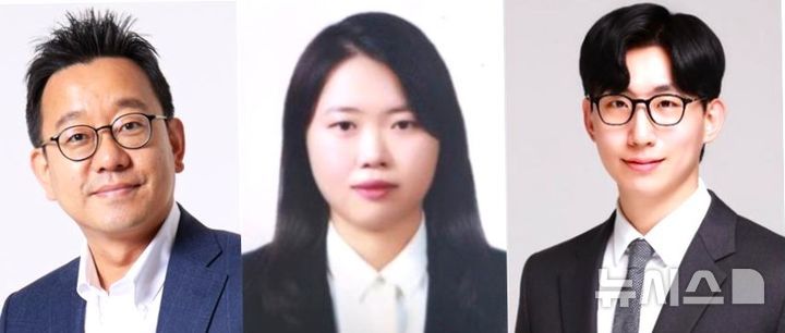 [포항=뉴시스] 포스텍 기계공학과·융합대학원 김동성 교수 연구팀이 실제 장 조직의 생화학적 성분과 물리적 특성을 동시에 모사한 세포 배양막 개발에 성공했다. 사진 왼쪽부터 김 교수, 김현지 박사, 차의과대 윤재승 교수. (사진=포스텍 제공) 2026.08.24. photo@newsis.com