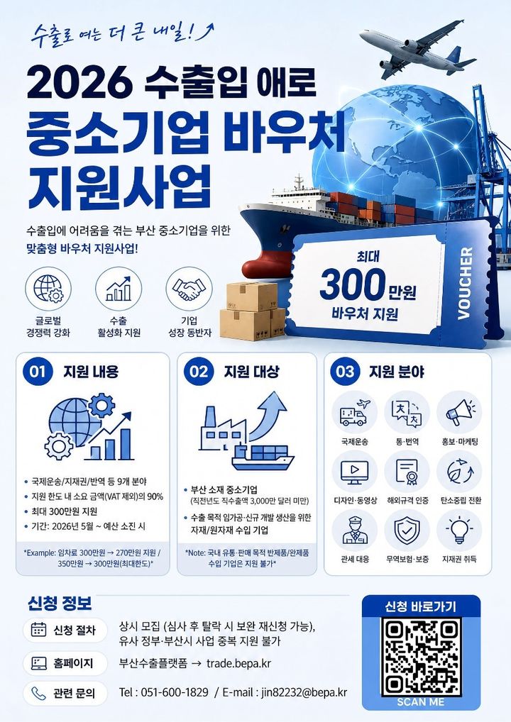 [부산=뉴시스] 수출입 애로 중소기업 바우처 지원사업 (그림=부산시 제공) 2026.08.25. photo@newsis.com *재판매 및 DB 금지