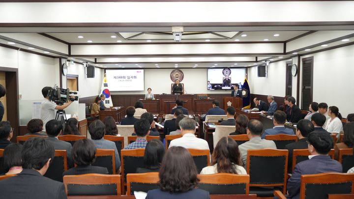 [동두천=뉴시스] 제348회 임시회 본회의장. (사진=동두천시의회 제공) 2026.08.25 photo@newsis.com *재판매 및 DB 금지