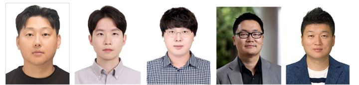 (왼쪽부터) 김석호 박사(UVA), 배병준 박사(UVA), 김도완 박사(UVA), 이규상 교수(UVA), 박동혁 교수(인하대학교). (사진=인하대 제공) 2026.08.25. photo@newsis.com *재판매 및 DB 금지