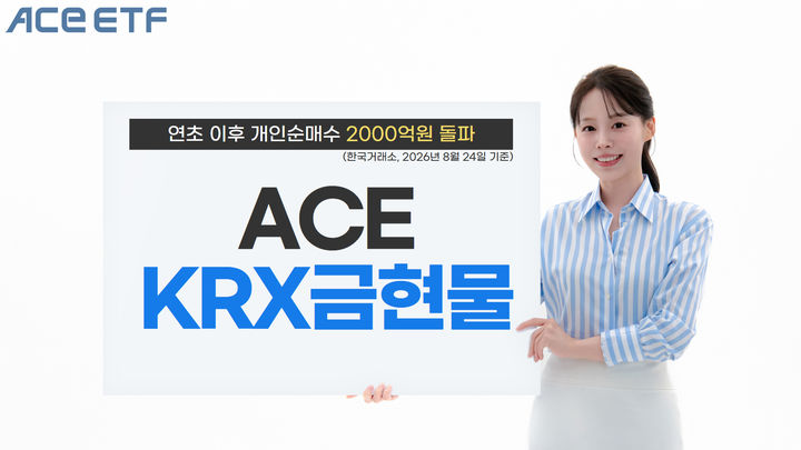 ACE KRX금현물 ETF, 연초 이후 개인순매수 2000억 돌파 
