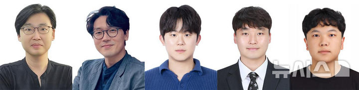 (왼쪽부터) GIST 신소재공학과 이상한 교수, KENTECH 에너지공학부 오명환 교수, GIST 신소재공학과 오인혁 박사과정생, 황준범 박사, KENTECH 에너지공학부 강민우 석박사통합과정생. (사진=GIST 제공) photo@newsis.com