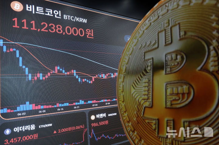 [서울=뉴시스] 조성우 기자 = 비트코인 가격이 8만 달러 선을 넘어선 25일 서울 서초구 빗썸라운지 모니터에 비트코인 등 암호화폐 시세가 표시되고 있다. 2026.08.25. xconfind@newsis.com