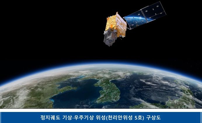 {서울=뉴시스] 천리안위성 5호 구상도.(사진=기상청 제공). 2026.08.26. photo@newsis.com *재판매 및 DB 금지