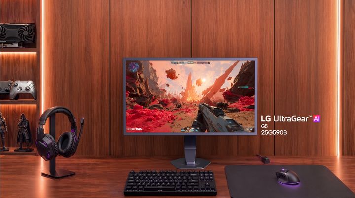 [서울=뉴시스]세계 최초로 1,000Hz 초고주사율과 FHD 해상도를 동시에 구현한 LG 울트라기어 게이밍 모니터 신제품(모델명: 25G590B). (사진=LG전자 제공) 2026.08.26. photo@newsis.com *재판매 및 DB 금지