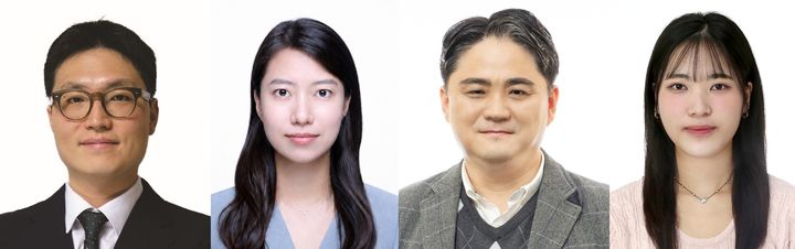 [울산=뉴시스] 사진 왼쪽부터 조한희 교수, 최문기 교수, 송명훈 교수, 채규원 연구원. photo@newsis.com *재판매 및 DB 금지