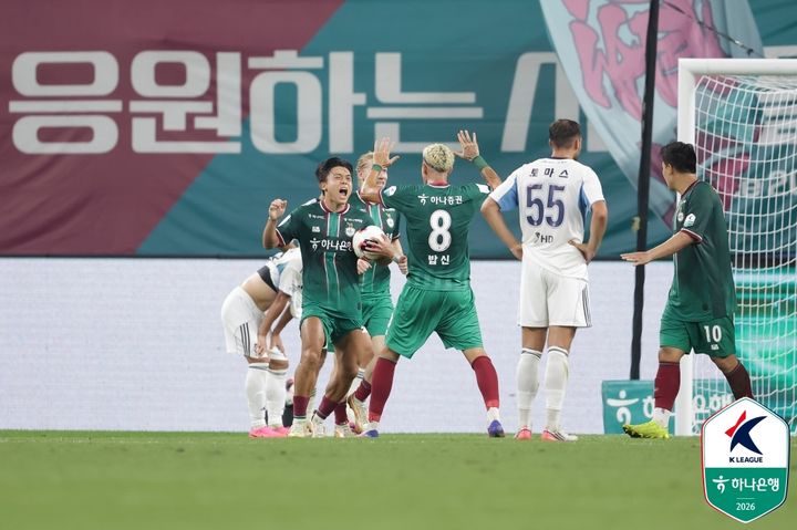 [서울=뉴시스]K리그1 대전 정재희, 울산전 1골 1도움. (사진=한국프로축구연맹 제공)