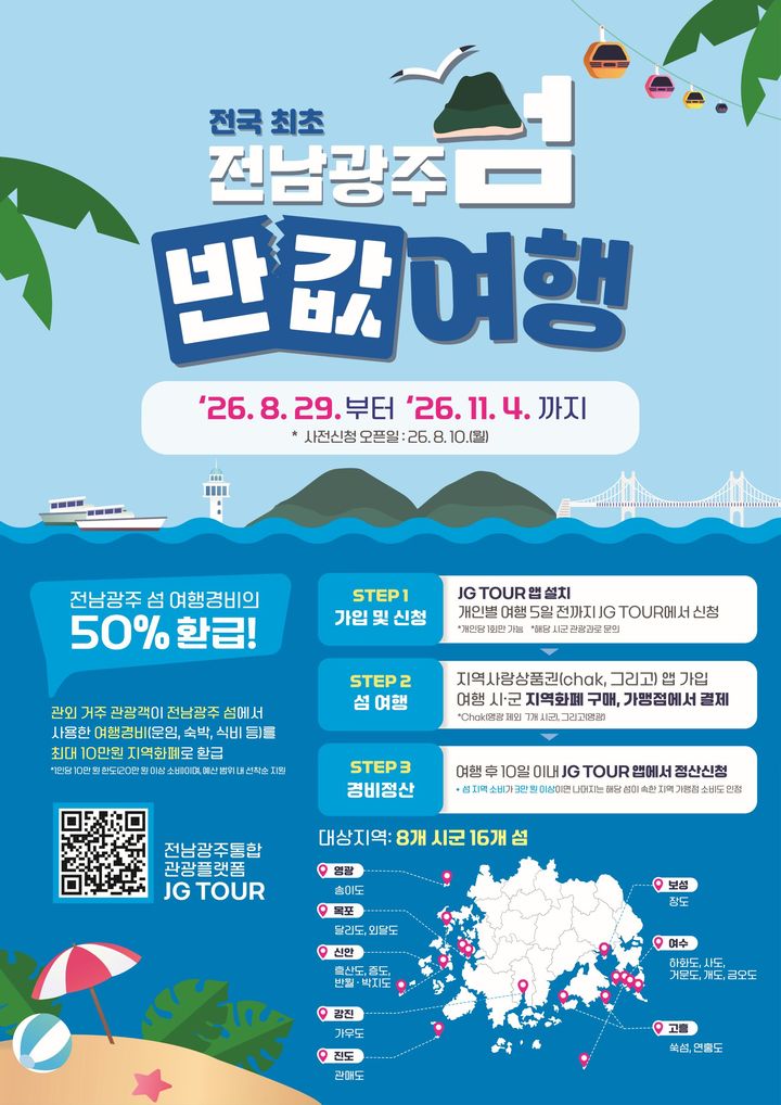 [목포=뉴시스]'섬 반값여행' 포스터. *재판매 및 DB 금지