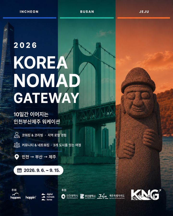 [부산=뉴시스] '2026 Korea Nomad Gateway' 웹포스터. (사진=부산창조혁신센터 제공) 2026.08.28. photo@newsis.com *재판매 및 DB 금지