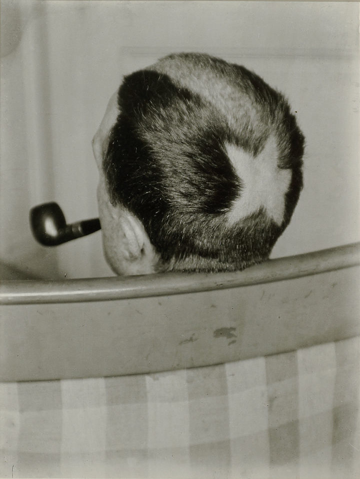 마르셀 뒤샹, 만 레이 ‹삭발›(La Tonsure), 1921 은염 인화, 피에르 가스망(Pierre Gassmann) 후대 인화 30.5 × 24 cm *재판매 및 DB 금지