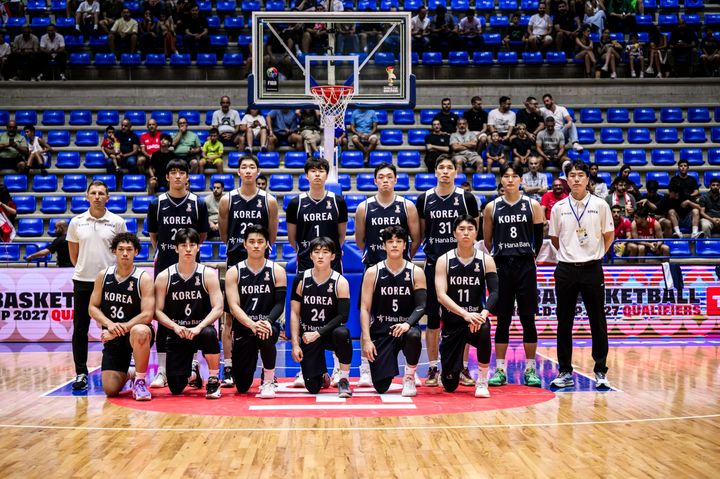 [서울=뉴시스] 레바논전을 앞둔 한국 남자 농구 대표팀. (사진=FIBA 홈페이지 캡처) 2026.08.28. photo@newsis.com *재판매 및 DB 금지