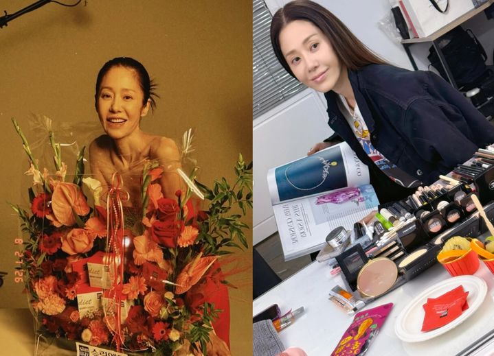 [서울=뉴시스] 배우 고현정이 한층 슬림해진 몸매로 다이어트 광고 촬영 현장에 나선 모습을 공개했다. (사진=고현정 인스타그램 @atti.present 캡처)