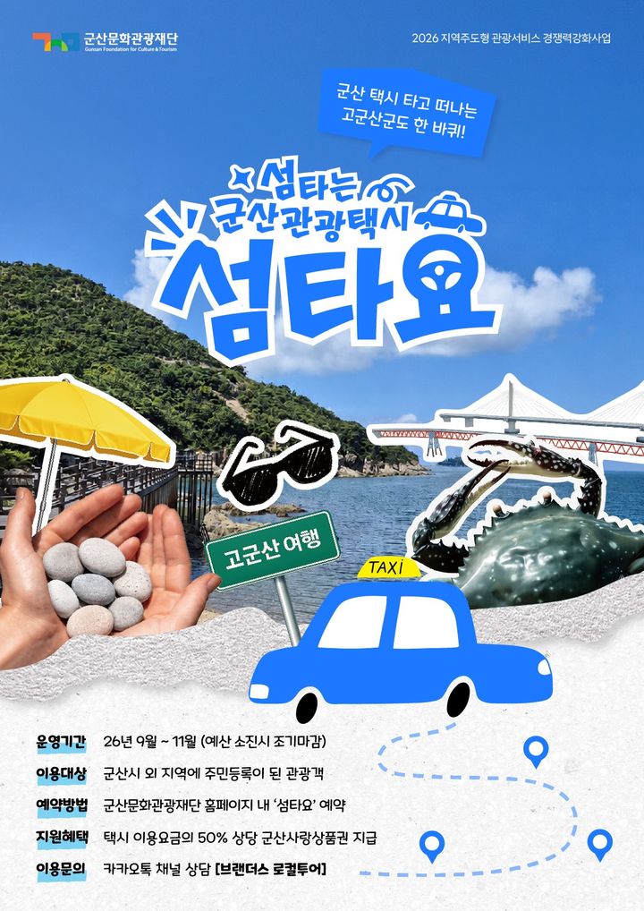 원도심~고군산군도 잇는 관광택시 '섬타요' 운영