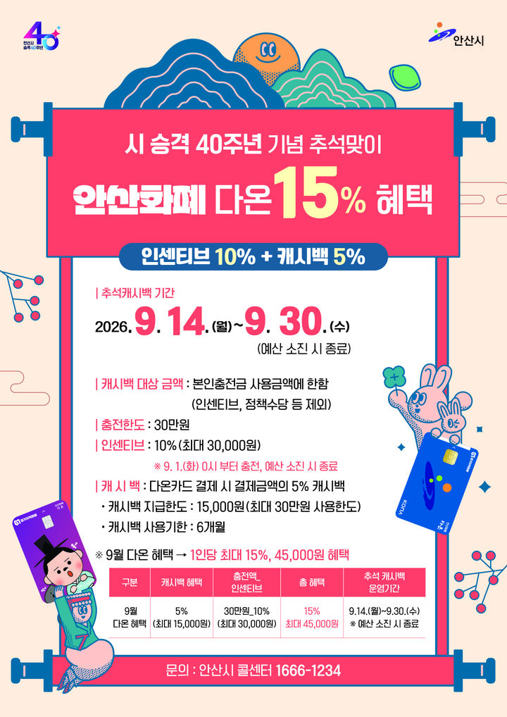 [안산=뉴시스] 추석 맞이 다온 특별 캐시백 디지털 홍보자료. (사진=안산시 제공) 2026.08.28. photo@newsis.com *재판매 및 DB 금지