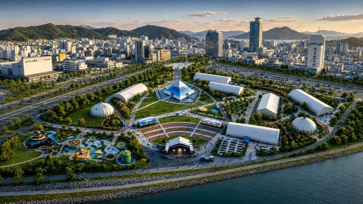 [여수=뉴시스] 여수세계섬박람회장 주 행사장, 가상이미지. (사진=섬박람회조직위 제공) 2026.08.30. photo@newsis.com *재판매 및 DB 금지
