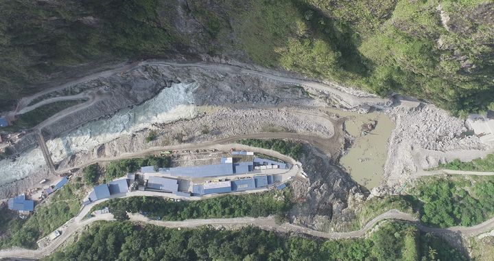 [성남=뉴시스] 네팔 대홍수로 연락이 두절된 두산에너빌리티 직원 김모씨가 홍수 이전 근무하던 위어댐 인근 모습. (사진=실종자 가족 제공) *재판매 및 DB 금지