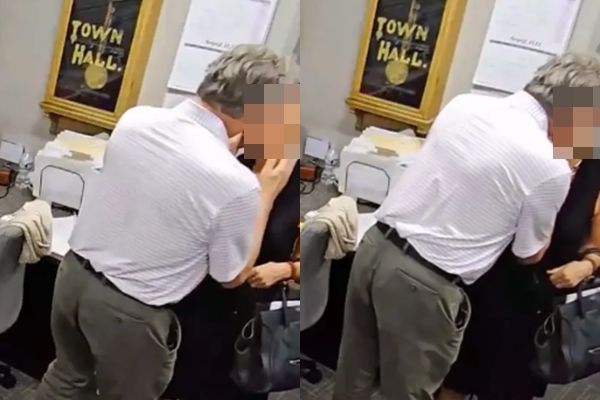 [서울=뉴시스]미국의 기혼 여성 정치인이 유력 정치인과의 입맞춤 장면이 담긴 폐쇄회로(CCTV) 영상을 직접 공개했다.(사진=X 캡처)2026.08.30.