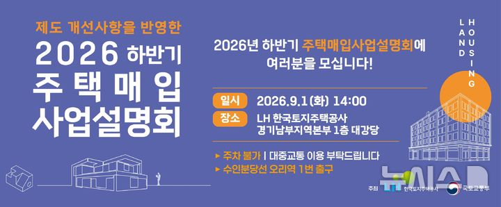 LH, 내달 1일 주택매입 사업설명회 개최…사업 활성화 박차