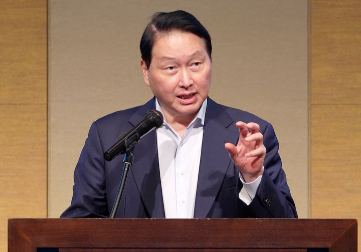 [서울=뉴시스] 제15회 한일 상공회의소 회장단 회의에서 최태원 대한상의 회장이 개회사를 하고 있다. (사진=대한상의 제공). 2026.08.31. photo@newsis.com *재판매 및 DB 금지