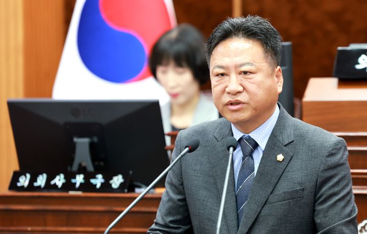 5분 발언하는 김병권 제천시의원 *재판매 및 DB 금지