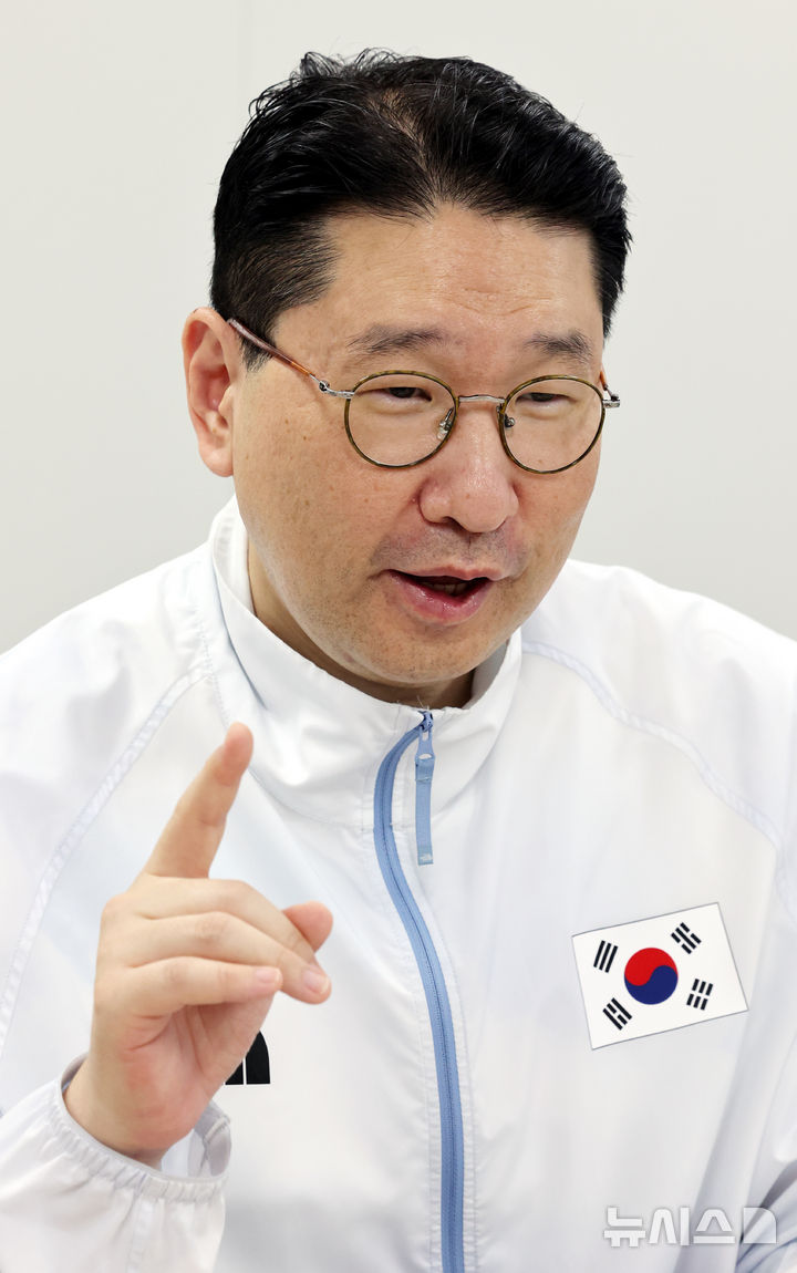 [서울=뉴시스] 박주성 기자 = 이상현 2026 아이치 나고야 아시안게임 선수단장이 31일 서울 송파구 올림픽회관에서 뉴시스와 인터뷰를 하고 있다. 2026.08.31. park7691@newsis.com