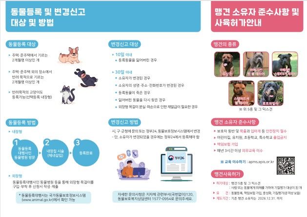 [부산=뉴시스] 부산시는 오는 10월31일까지 '2026년 2차 반려동물 등록 자진신고 기간'을 운영한다고 1일 밝혔다. (사진=부산시 제공) 2026.09.01. photo@newsis.com *재판매 및 DB 금지
