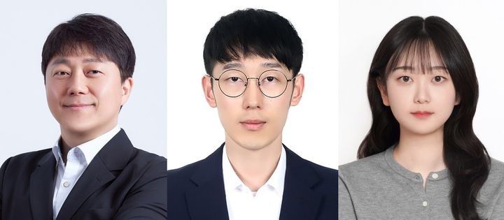 [울산=뉴시스] 임정호 교수, 성태준 연구원, 양세영 연구원. (사진=UNIST 제공) photo@newsis.com *재판매 및 DB 금지