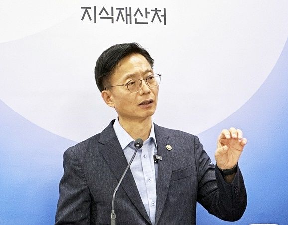 [대전=뉴시스] 김양수 기자 = 김용선 지식재산처장이 31일 정부대전청사에서 '2027년 예산안 편성'에 대해 설명하고 있다. kys0505@newsis.com *재판매 및 DB 금지