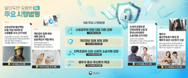 배우자 유산·사산휴가 신설…66개 법령 새로 시행