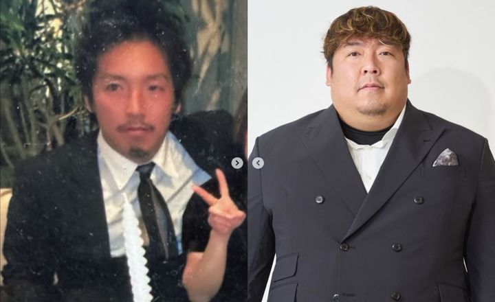[서울=뉴시스] 일본의 전 격투기 선수인 놋콘 테라다가 SNS에 20년 전 사진과 현재 사진을 비교하는 글을 게시해 웃음을 자아냈다. (사진 : SNS 캡처) *재판매 및 DB 금지