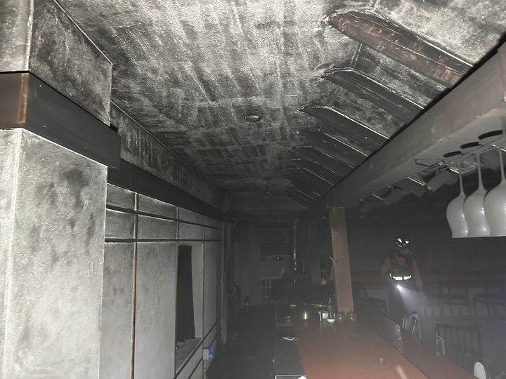 [부산=뉴시스] 2일 오후 부산 해운대구의 한 음식점에서 불이 났다. (사진=부산소방재난본부 제공) 2026.09.03. photo@newsis.com *재판매 및 DB 금지