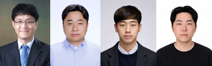 [용인=뉴시스] 사진 왼쪽부터 최종무 교수, 유시환 교수(모바일시스템공학과), 대학원 인공지능융합학과 신호진·GuangxunZhao 박사과정(사진=단국대 제공) 2026. 09. 03. photo@newsis.com *재판매 및 DB 금지