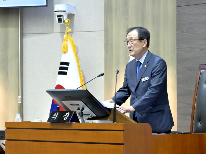 [순창=뉴시스] 3일 개회한 순창순의회 제306회 제1차 정례회, 오수환 의장이 회의를 진행하고 있다. *재판매 및 DB 금지