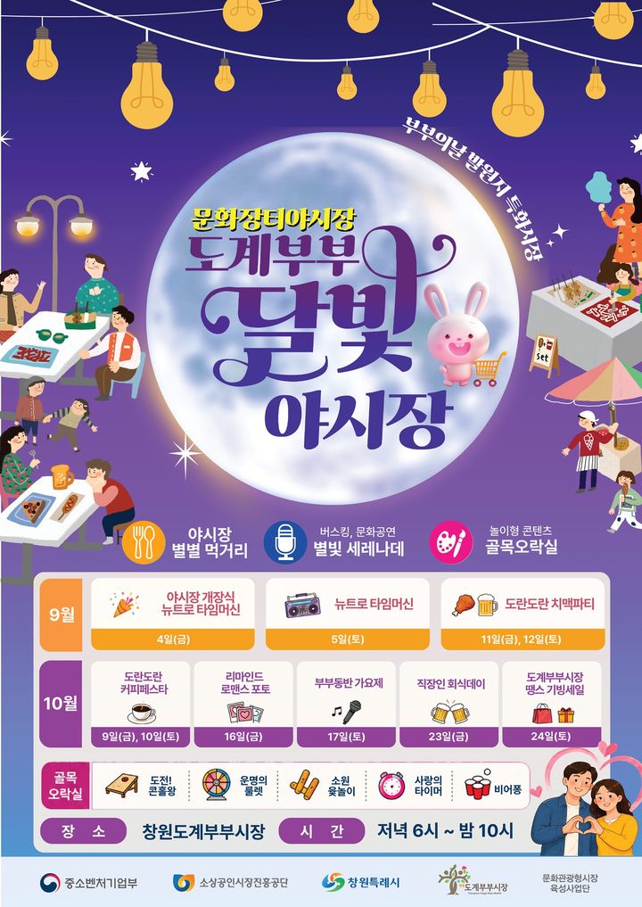 창원 도계부부시장, 달빛야시장 9~10월 10차례 연다
