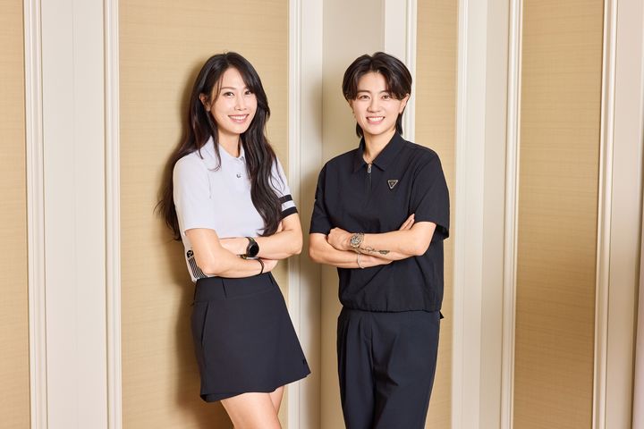 [서울=뉴시스] 최나연·김하늘 롯데호텔앤리조트 공식 앰배서더 (사진=롯데호텔앤리조트 제공) *재판매 및 DB 금지