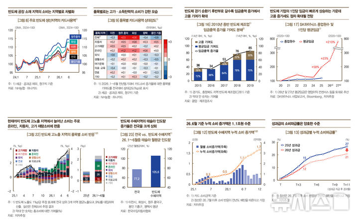 [전남광주=뉴시스] 한국은행 발표 자료 '반도체 수혜지역의 소비는 어떻게 될까'. (그래픽=한국은행 발표 자료 갈무리). photo@newsis.com *재판매 및 DB 금지