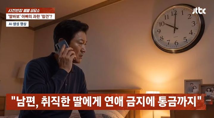[서울=뉴시스] 20대 중반 딸의 일상을 과도하게 통제하고, 딸이 몰래 소개팅을 한 사실을 알자 눈물까지 흘린 '딸바보' 아빠의 사연이 공개됐다. (사진 : JTBC 유튜브 채널 캡처) *재판매 및 DB 금지