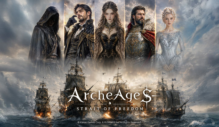 [서울=뉴시스] 카카오게임즈는 엑스엘게임즈가 개발 중인 PC 다중접속 역할수행게임(MMORPG) '아키에이지 S: 자유의 해협'의 공식 브랜드 이미지(BI)와 키비주얼을 처음 공개했다. (사진=카카오게임즈 제공) *재판매 및 DB 금지