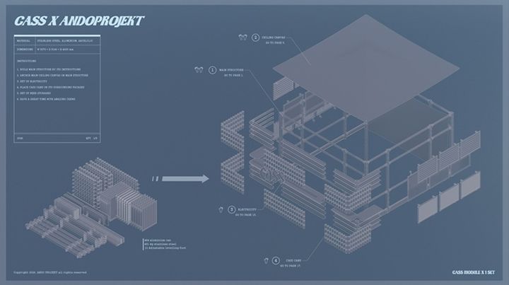 카스 모듈러 부스 제작 도면 (사진=오비맥주 제공) *재판매 및 DB 금지