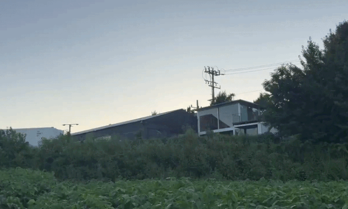 [파주=뉴시스] 고해람, 나지현 인턴기자 = 지난 7일 경기 파주시 문산읍 한 카페와 주차장에 놓인 흰색 냉동 컨테이너(왼쪽)의 뒷모습. 2026.09.08. *재판매 및 DB 금지