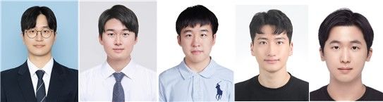 [서울=뉴시스] (왼쪽부터) 임영현 경희대학교 전자공학부 교수, 김영준 연구원(제1저자), 이시헌 연구원, 김태협 연구원, 허선행 연구원. (사진=경희대 제공) 2026.09.08. photo@newsis.com *재판매 및 DB 금지