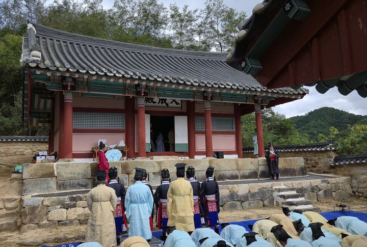 [봉화=뉴시스] 봉화향교에서 추계석전대제가 봉행되고 있다. (사진=봉화군 제공) 2026.09.09 photo@newsis.com *재판매 및 DB 금지