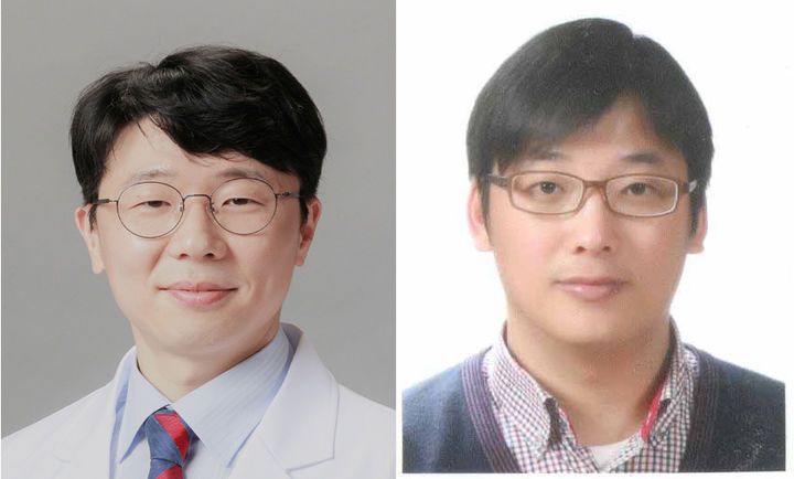 [양산=뉴시스] 안지율 기자 = 사진 왼쪽부터 양산부산대병원 의생명융합연구원 이현수 교수와 국가독성과학연구소 동물대체연구센터 박순현 센터장. (사진= 양산시 제공) 2026.09.09. photo@newsis.com *재판매 및 DB 금지