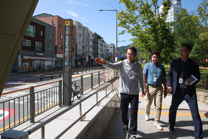 별내선 연장사업 현장점검. (사진=남양주시 제공) photo@newsis.com *재판매 및 DB 금지